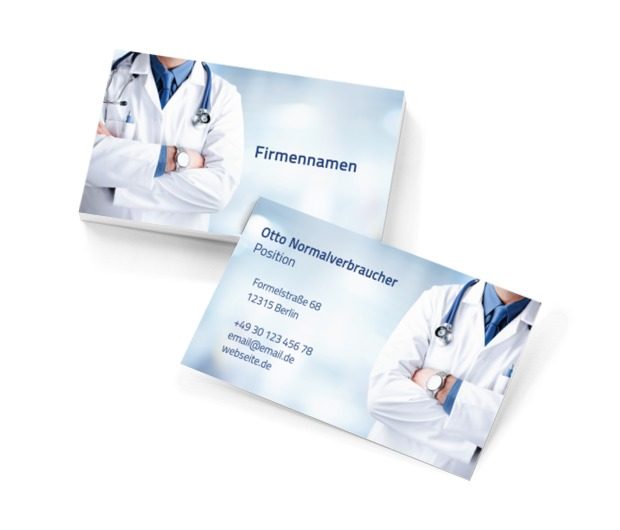 Im Dienste anderer, Medizin, Arzt - Visitenkarten Netprint Online Vorlagen