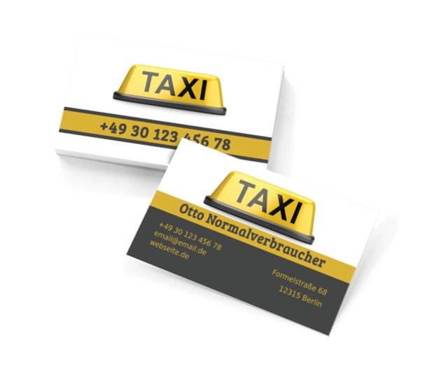 Transport auf einem High Five, Transport, Taxi - Visitenkarten Netprint Online Vorlagen