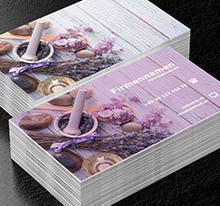 Lavendeltisch, Gesundheit und Schönheit, SPA - Visitenkarten Netprint