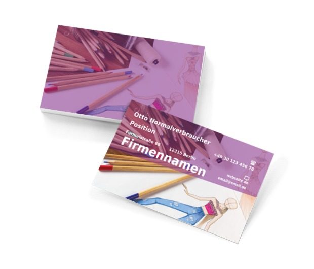 Farbiges Styling, Gesundheit und Schönheit, Stilist - Visitenkarten Netprint Online Vorlagen