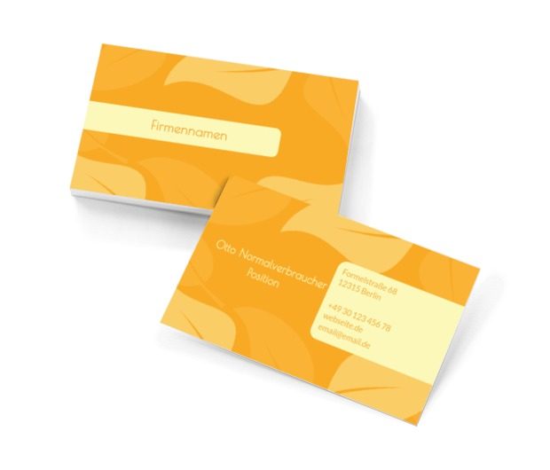 Orange Exzellenz, Motive, Pflanzlich - Visitenkarten Netprint Online Vorlagen