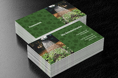 Im grünen Garten, Umwelt und Natur, Gartendienstleistungen - Visitenkarten Netprint