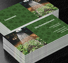 Im grünen Garten, Umwelt und Natur, Gartendienstleistungen - Visitenkarten Netprint