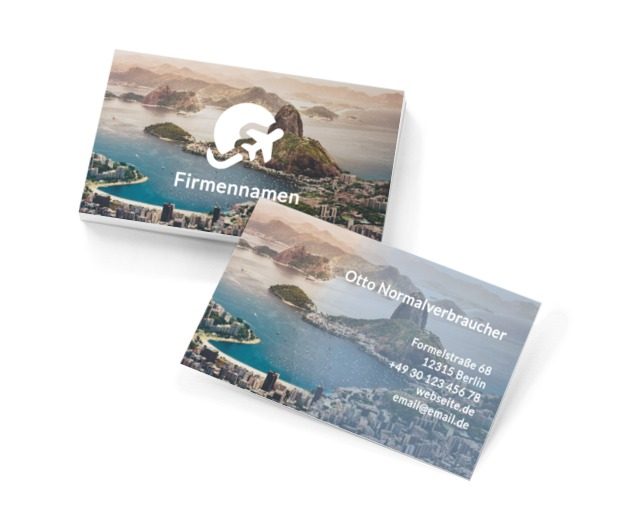 Reisezeit , Tourismus, Reisebüro - Visitenkarten Netprint Online Vorlagen