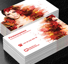 Herbstliche Haare, Gesundheit und Schönheit, Make- up - Visitenkarten Netprint