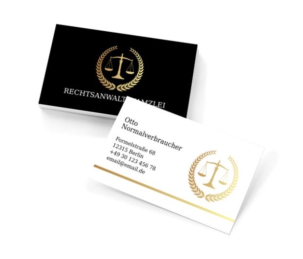 Das zeitlose Aussehen des Gesetzes, Recht, Rechtsanwaltskanzlei - Visitenkarten Netprint Online Vorlagen