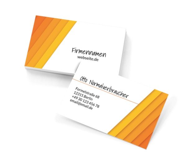 Orangefarbene Ästhetik, Motive, Klassiche - Visitenkarten Netprint Online Vorlagen