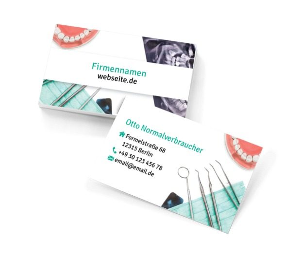 Vertrauen in den Zahnarzt ist eine sehr wichtige Sache, Medizin, Stomatologie - Visitenkarten Netprint Online Vorlagen
