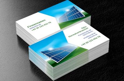 Alternative Energiequellen, Umwelt und Natur, Umweltschutz - Visitenkarten Netprint