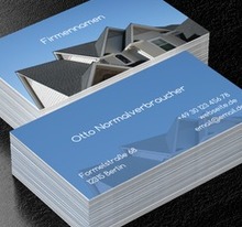 Wir kümmern uns um das Dach über Ihrem Kopf, Bauwesen, Baufirma - Visitenkarten Netprint