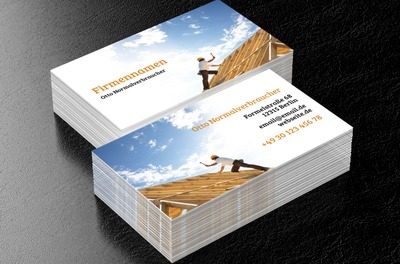 Solider Beruf, solides Dach, Bauwesen, Baufirma - Visitenkarten Netprint