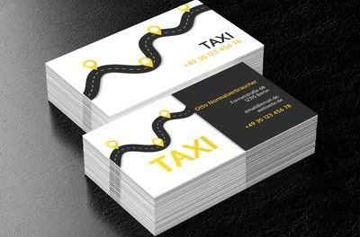 Leicht zu treffen, Transport, Taxi - Visitenkarten Netprint