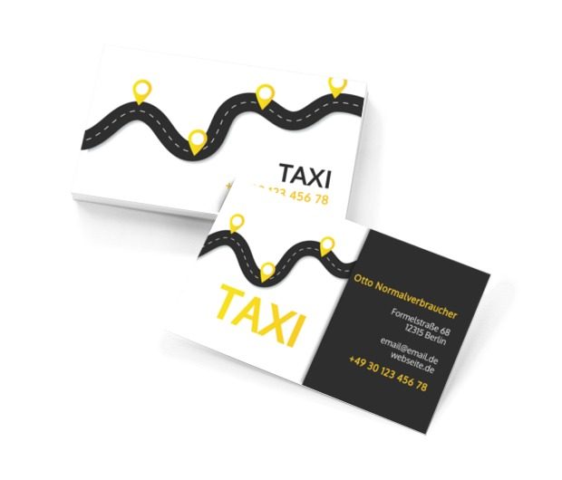 Leicht zu treffen, Transport, Taxi - Visitenkarten Netprint Online Vorlagen