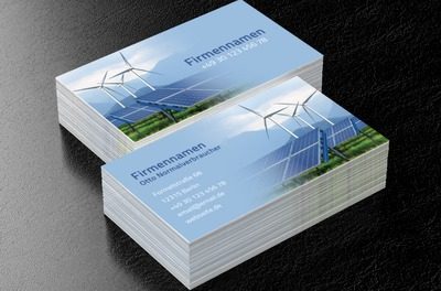 Lasst die Modernität die Energie übernehmen, Umwelt und Natur, Erneuerbare Energiequellen - Visitenkarten Netprint