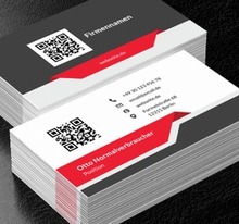 Die Kraft von Rot und QR-Code, Motive, QR Code - Visitenkarten Netprint