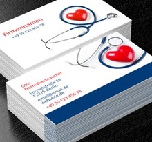 Mit einem Herz für Patienten, Medizin, Arzt - Visitenkarten Netprint