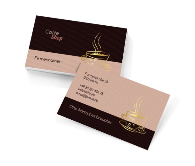 Alle auf einen Kaffee einladen, Gastronomie, Café - Visitenkarten Netprint Online Vorlagen
