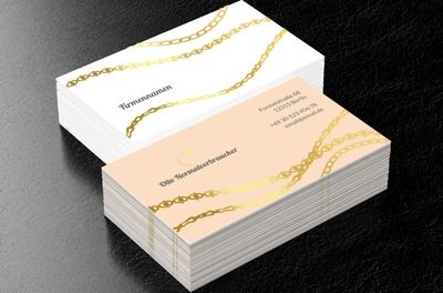 Goldwerbung für Juwelier, Verkauf, Juwelier - Visitenkarten Netprint