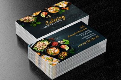 Für jeden etwas zu essen, Gastronomie, Catering - Visitenkarten Netprint
