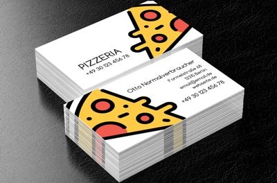 Leckeres " etwas auf den Zahn", Gastronomie, Pizzeria - Visitenkarten Netprint
