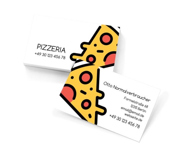 Leckeres " etwas auf den Zahn", Gastronomie, Pizzeria - Visitenkarten Netprint Online Vorlagen