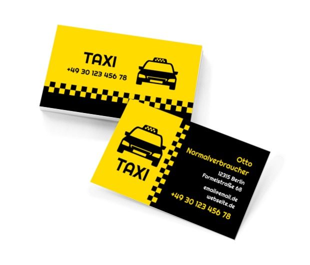Das Wichtigste ist eine gute Sichtbarkeit, Transport, Taxi - Visitenkarten Netprint Online Vorlagen