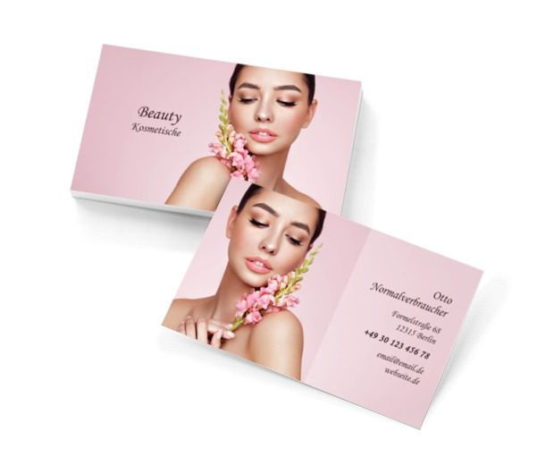 Ein Versprechen von Schönheit und Entspannung, Gesundheit und Schönheit, Schönheitssalon - Visitenkarten Netprint Online Vorlagen