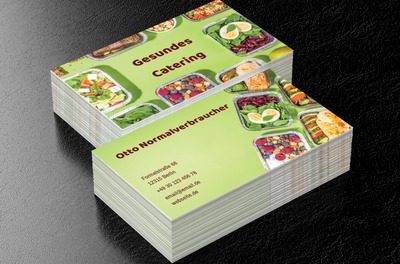 Zeigen Sie, was Sie zu essen haben, Gastronomie, Catering - Visitenkarten Netprint
