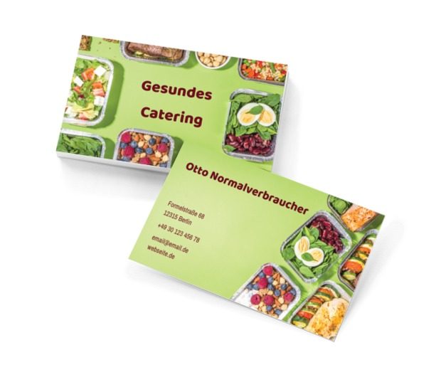 Zeigen Sie, was Sie zu essen haben, Gastronomie, Catering - Visitenkarten Netprint Online Vorlagen