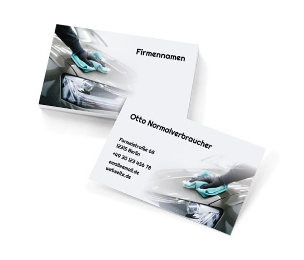 Auto-Metamorphosen, Motorisierung, Waschanlage - Visitenkarten Netprint Online Vorlagen