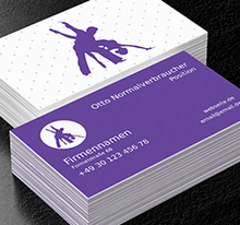 Violette Paare auf einem hellen Hintergrund, Bildung, Tanzschule - Visitenkarten Netprint