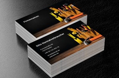 Werbung für den "Handwerker", Bauwesen, Renovierung und Innenausstattung - Visitenkarten Netprint