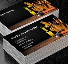 Werbung für den "Handwerker", Bauwesen, Renovierung und Innenausstattung - Visitenkarten Netprint