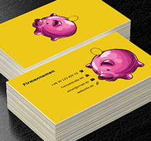 Sparschwein, Finanzen und Versicherungen, Rechnungsbüro - Visitenkarten Netprint