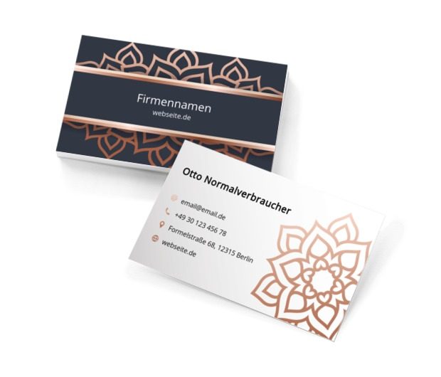 Orientalische Ornamente, Gesundheit und Schönheit, SPA - Visitenkarten Netprint Online Vorlagen