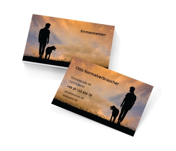 Ein Trainer für Ihr Haustier, Umwelt und Natur, Dienstleistungen für Tiere - Visitenkarten Netprint Online Vorlagen