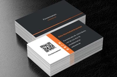 Pedantisch bereitgestellte Daten, Motive, QR Code - Visitenkarten Netprint