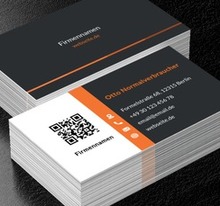 Pedantisch bereitgestellte Daten, Motive, QR Code - Visitenkarten Netprint