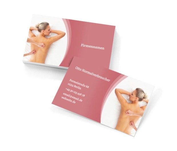 Masseur bei der Arbeit macht Eindruck, Medizin, Masseur - Visitenkarten Netprint Online Vorlagen