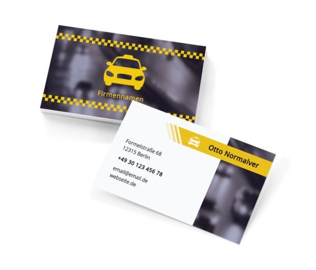 Schnelle, klare Transportnachricht, Transport, Taxi - Visitenkarten Netprint Online Vorlagen