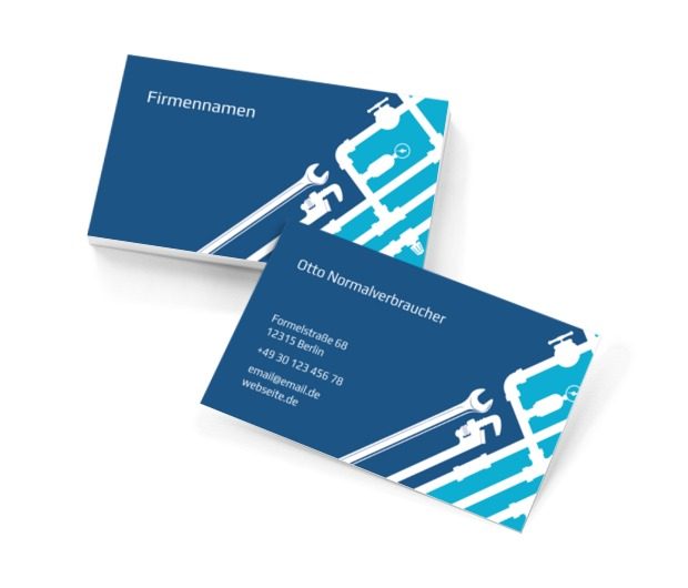 Ein Manifest für technische Fähigkeiten, Dienstleistungen für Haus, Klempner - Visitenkarten Netprint Online Vorlagen