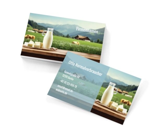 Idyllische Produktpräsentation, Umwelt und Natur, Tierhaltung - Visitenkarten Netprint Online Vorlagen