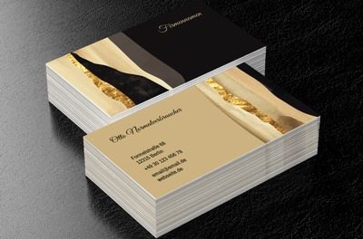 Ein Treffen von Beige und Schwarz mit einem Hauch von Gold, Motive, Hintergründe und Texturen - Visitenkarten Netprint