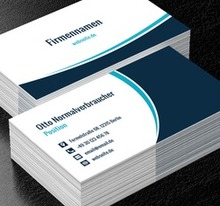 Die schlichte Eleganz der türkisfarbenen Welle, Motive, Universelle - Visitenkarten Netprint