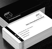 Minimalistisches Layout mit Kontrast, Bauwesen, Architektur - Visitenkarten Netprint