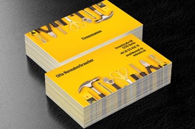 Mit energiegeladener Farbe ins Auge stechen, Bauwesen, Renovierung und Innenausstattung - Visitenkarten Netprint
