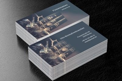 Temida hält das Gesetz aufrecht, Recht, Rechtsberater - Visitenkarten Netprint