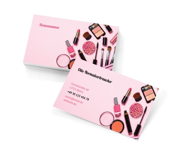 Rosa Regeln hier, Gesundheit und Schönheit, Make- up - Visitenkarten Netprint Online Vorlagen
