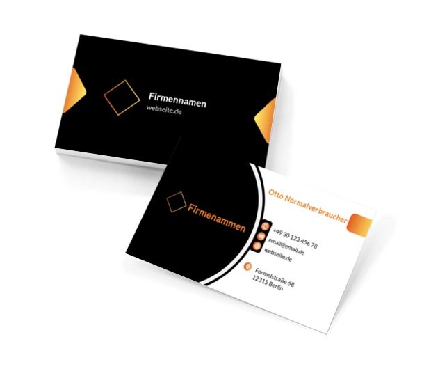 Elegantes Schwarz, Motive, Klassiche - Visitenkarten Netprint Online Vorlagen