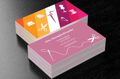 Alle Attribute einer Schneiderin, Dienstleistungen für Haus, Schneider- Dienstleistungen - Visitenkarten Netprint